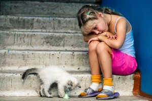 bigstockphoto_Sitting_Girl_And_Cat_3565758